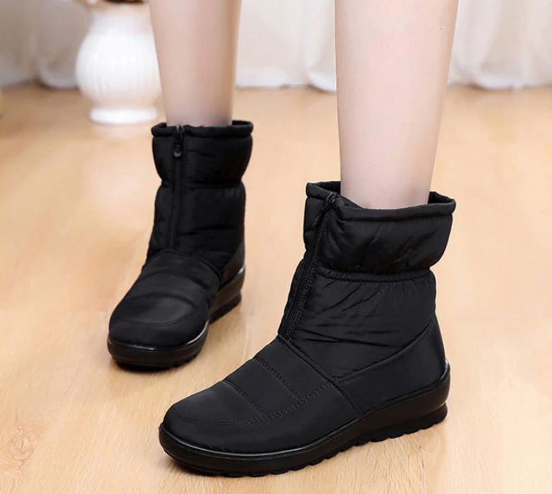 Claret Damskie Wodoodporne Buty Zimowe - Czarny