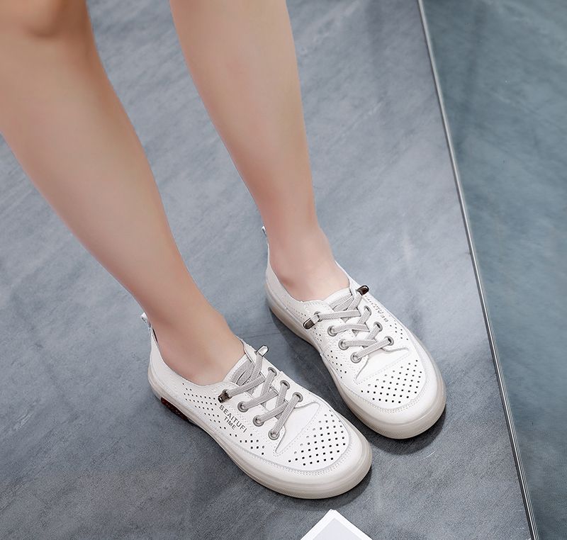 Claudia Damskie Codzienne Sportowe Trampki - Beżowy