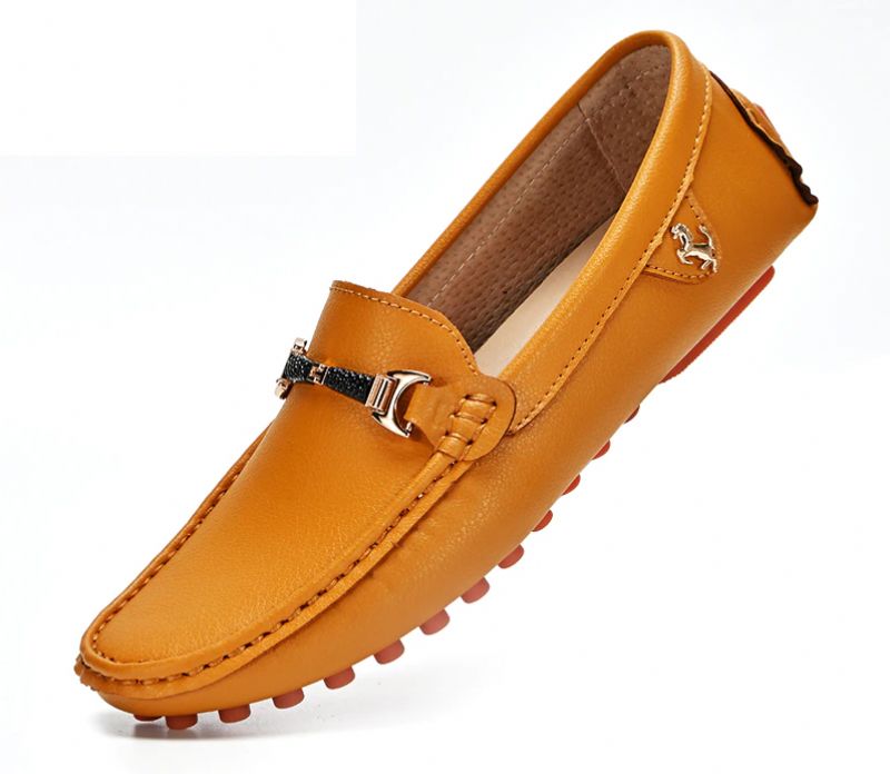 Comet Męskie Mokasyny Eleganckie Buty - Biały