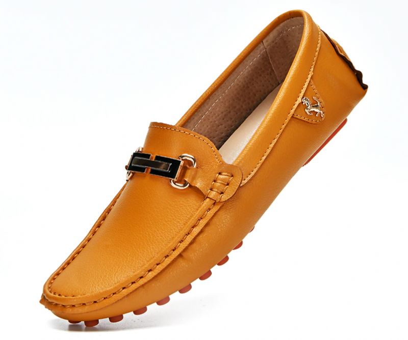 Comet Męskie Mokasyny Eleganckie Buty - Biały