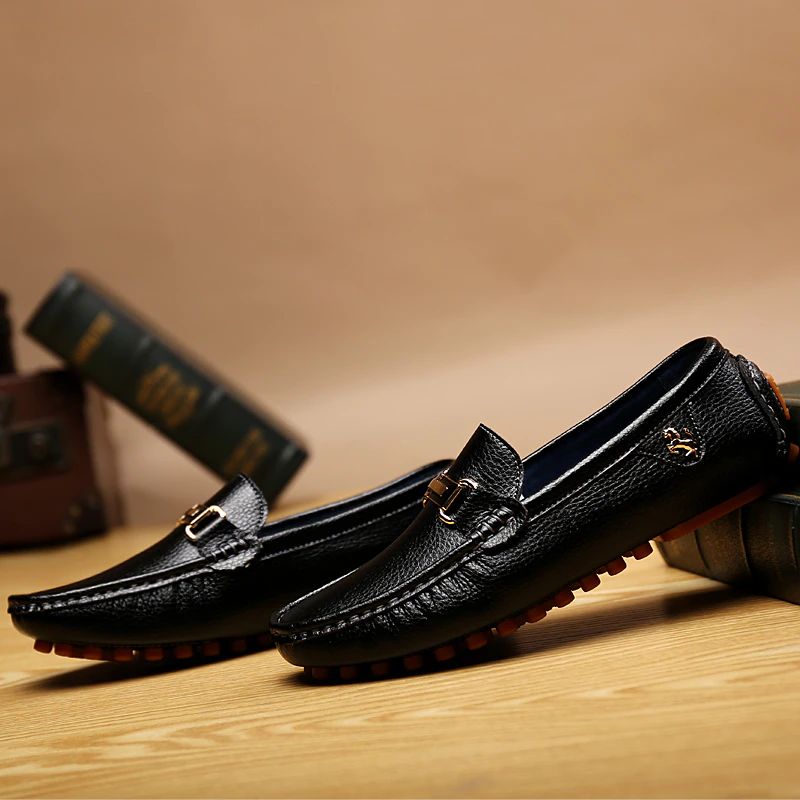 Comet Męskie Mokasyny Eleganckie Buty - Biały