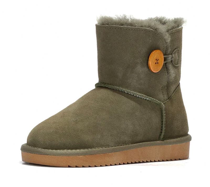 Cora Damskie Buty Zimowe Do Kostki - Zielony