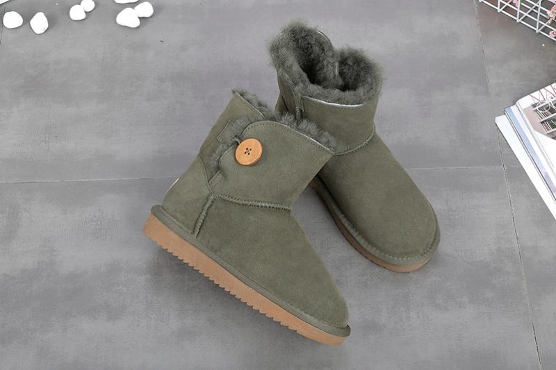 Cora Damskie Buty Zimowe Do Kostki - Zielony
