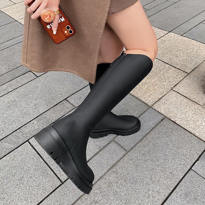 Coralia Damskie Buty Do Kolan - Czarny