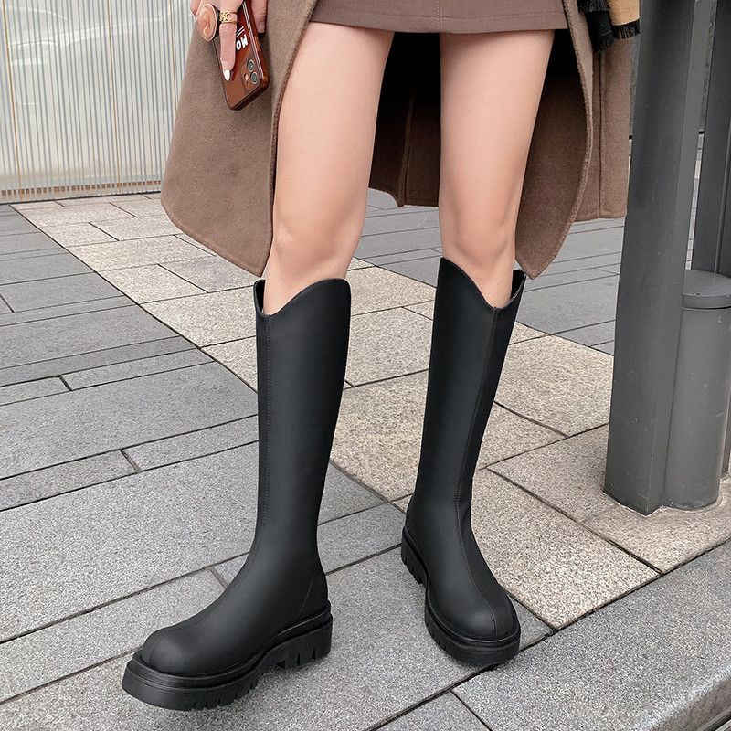 Coralia Damskie Buty Do Kolan - Czarny
