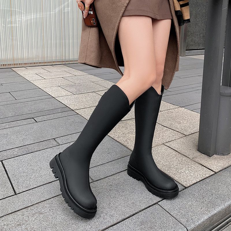 Coralia Damskie Buty Do Kolan - Czarny