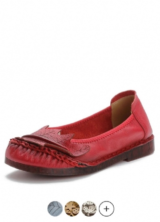 Coralia Damskie Skórzane Płaskie Buty Wsuwane