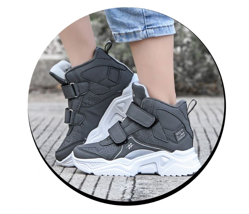 Cosgro Dla Obu Płci Dziecięce Buty Sportowe Outdoor - Czarne futro