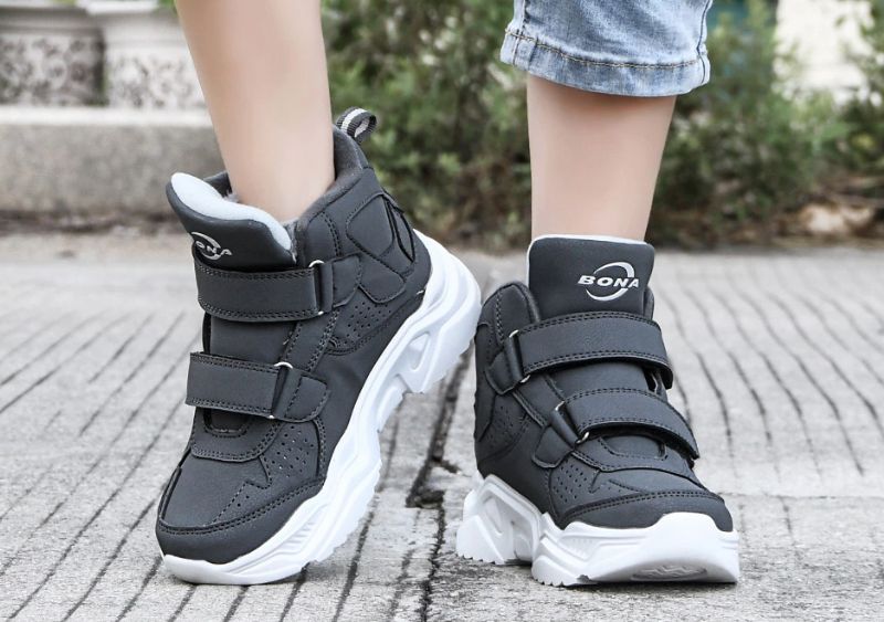 Cosgro Dla Obu Płci Dziecięce Buty Sportowe Outdoor - Czarne futro