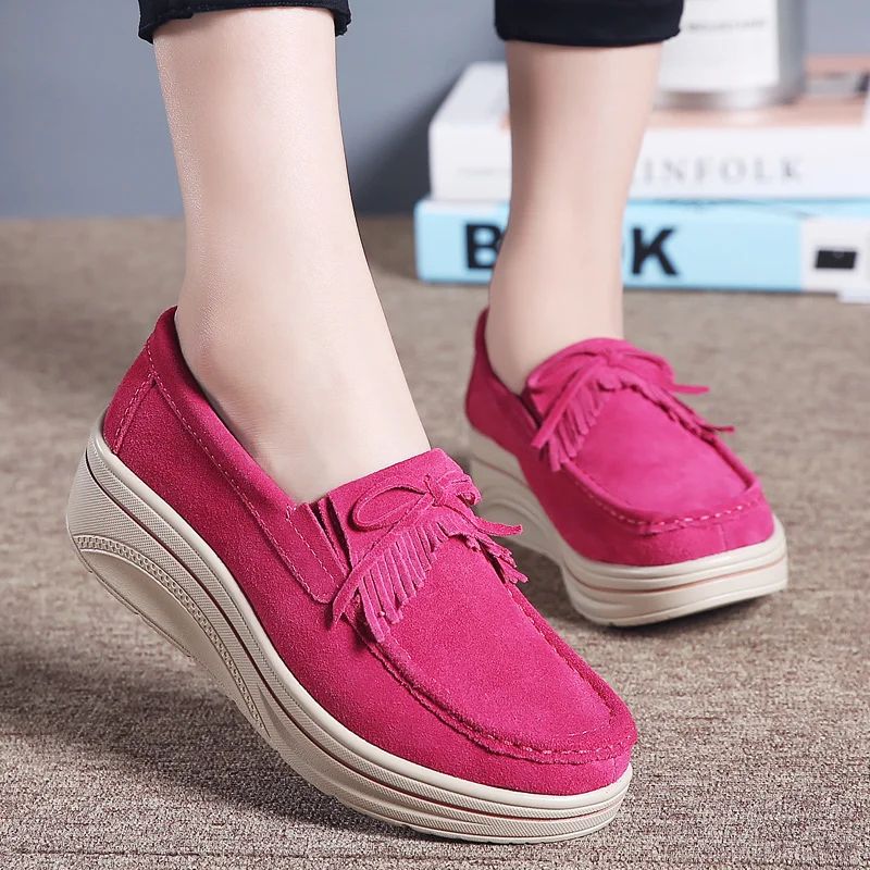 Cossi Damskie Buty Na Platformie - Żółty