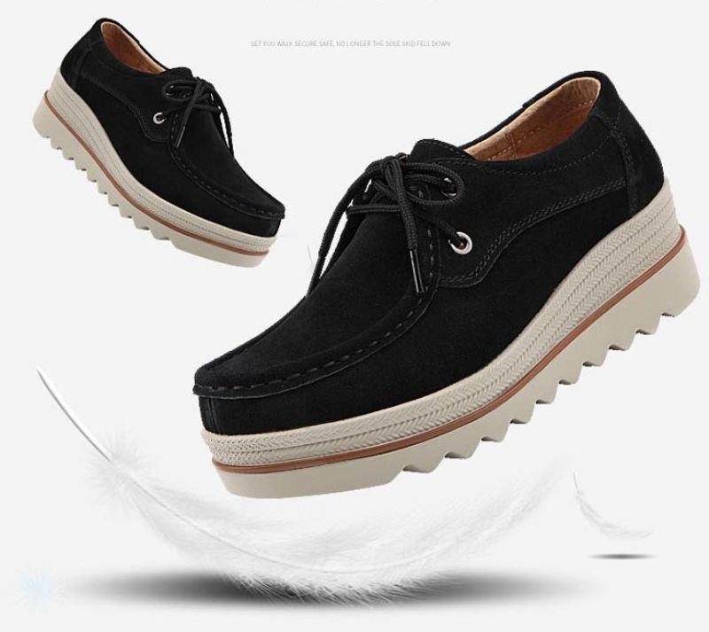 Creepers Damskie Buty Na Platformie - Morelowy