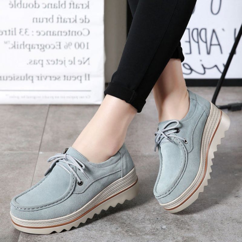 Creepers Damskie Buty Na Platformie - Morelowy