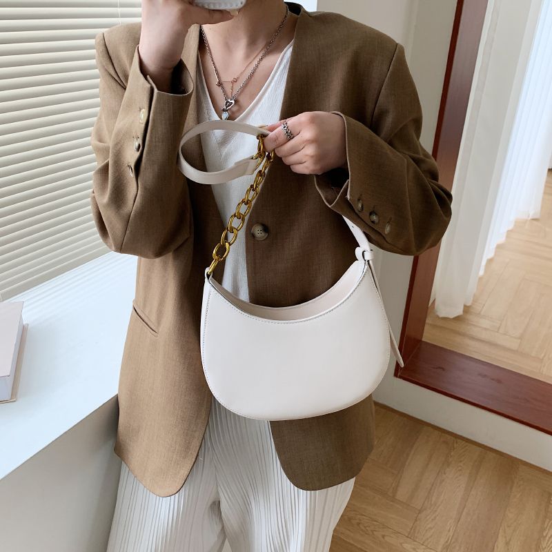 Cristi Damska Skórzana Torebka Crossbody - Biały