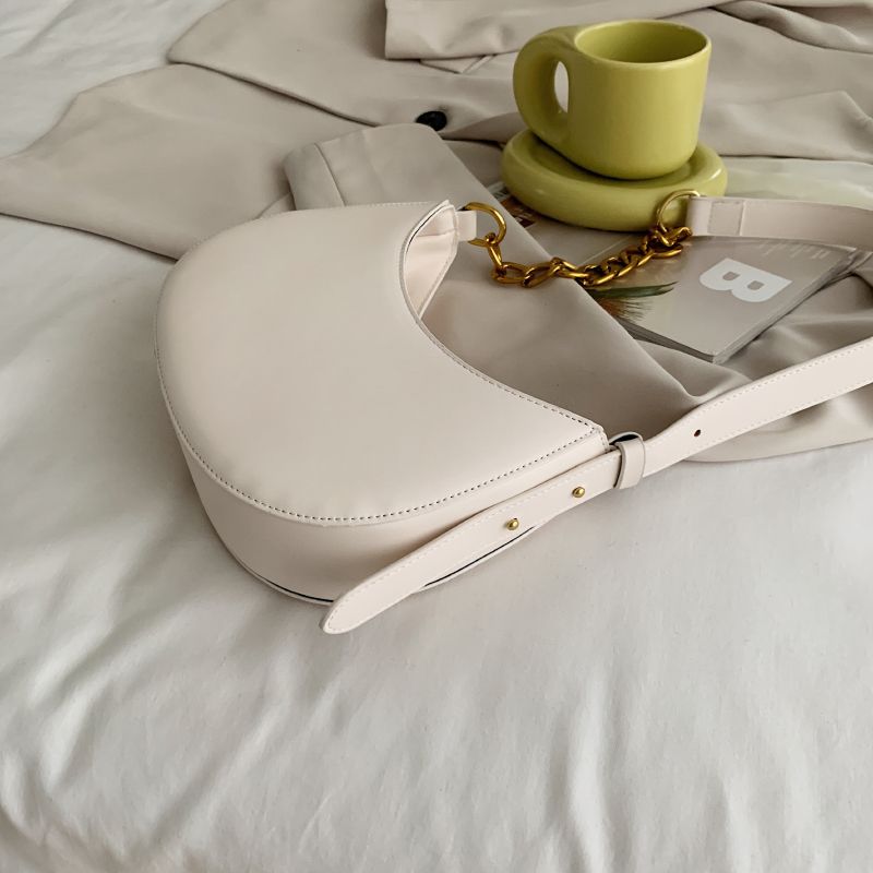 Cristi Damska Skórzana Torebka Crossbody - Biały