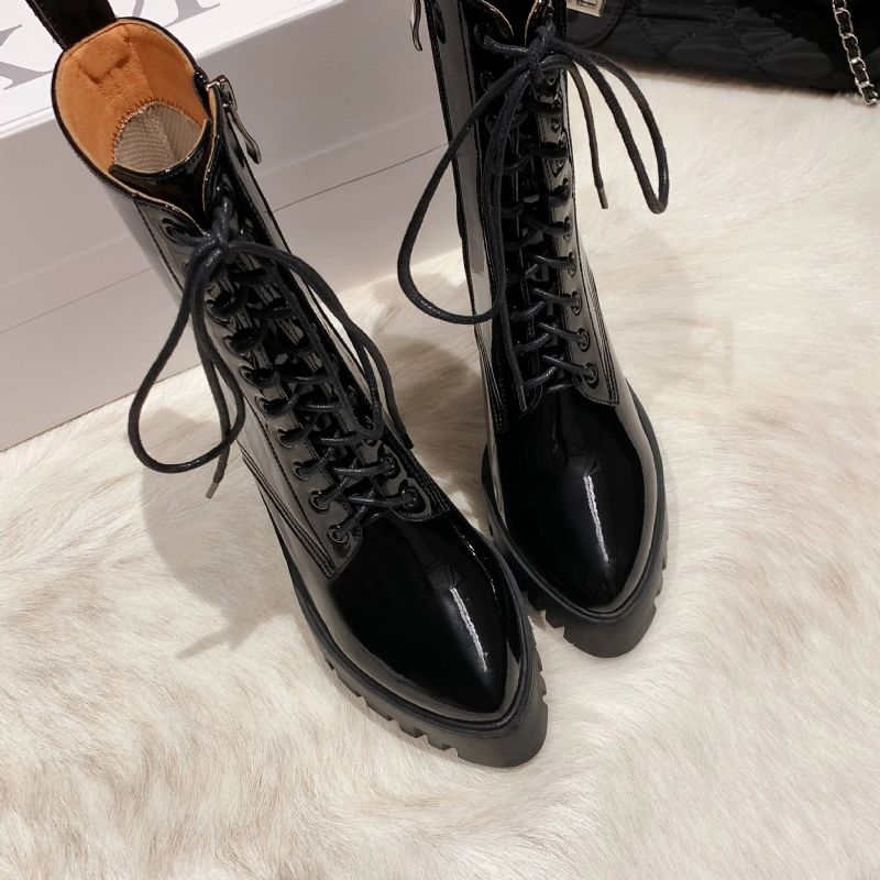 Czarne Buty Damskie Elsy - Czarny