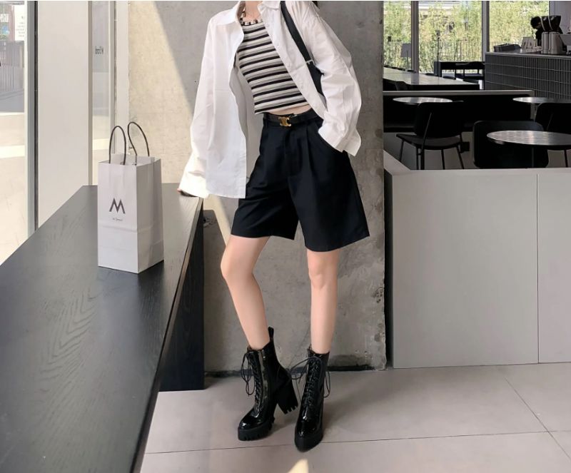 Czarne Buty Damskie Elsy - Czarny