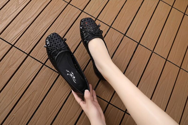 Dalena Damskie Wsuwane Czarne Buty - Czarny