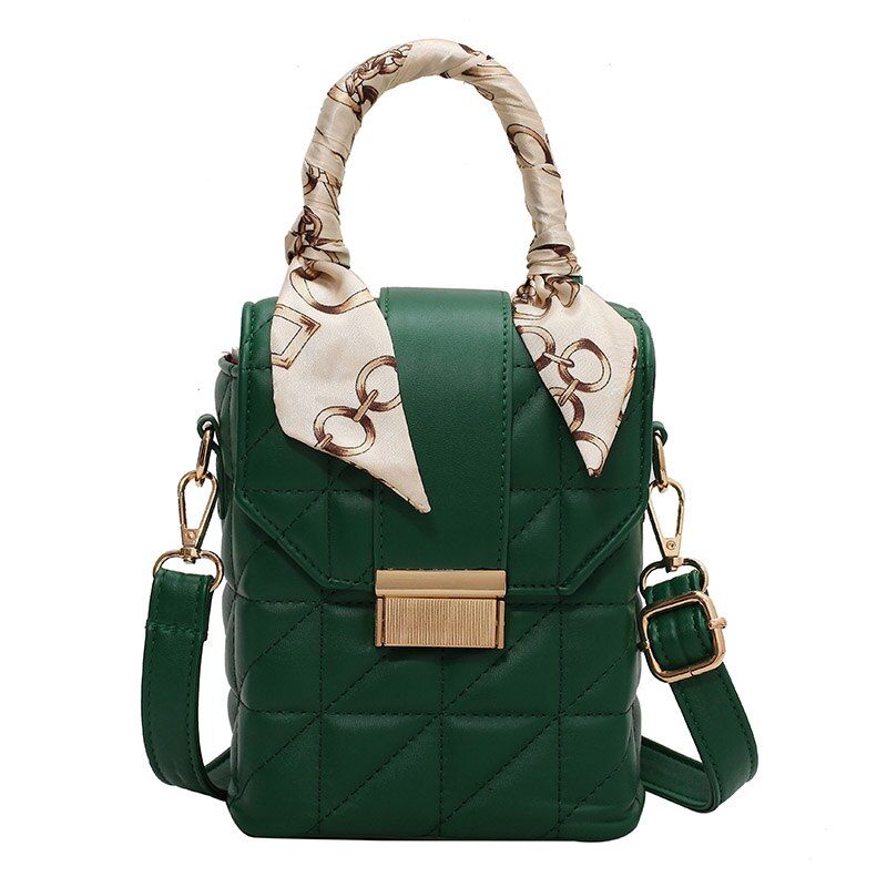 Damska Zimowa Mini Torebka Typu Crossbody Poly - Zielony