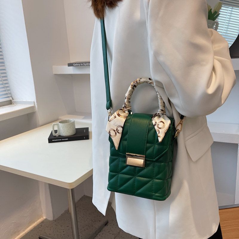 Damska Zimowa Mini Torebka Typu Crossbody Poly - Zielony