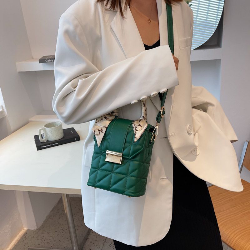 Damska Zimowa Mini Torebka Typu Crossbody Poly - Zielony