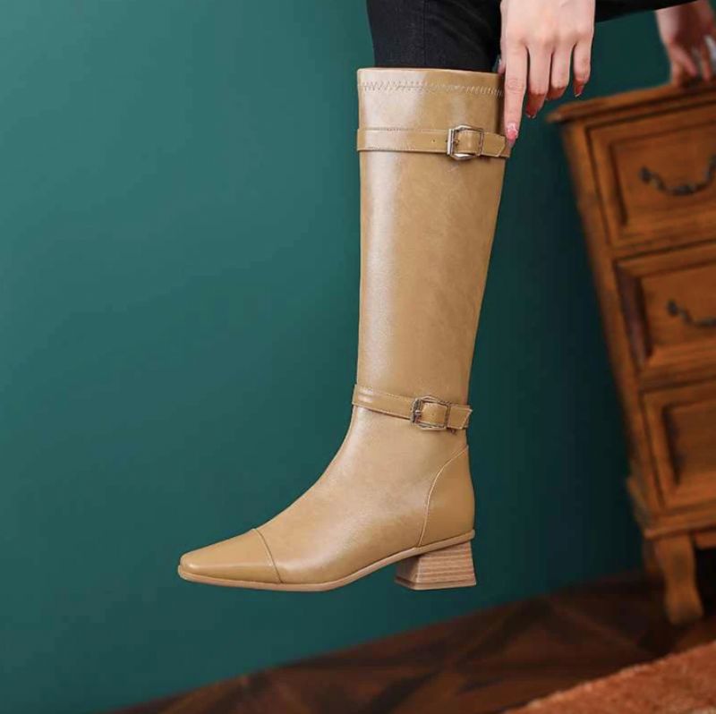 Damskie Buty Jesienne Charma - Morelowy