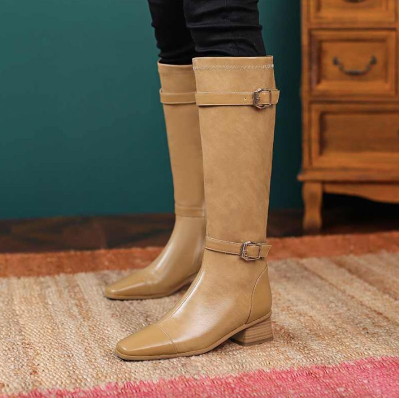 Damskie Buty Jesienne Charma - Morelowy