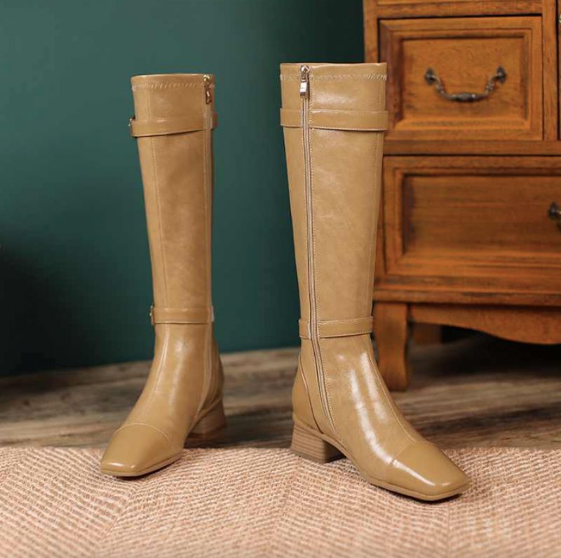 Damskie Buty Jesienne Charma - Morelowy
