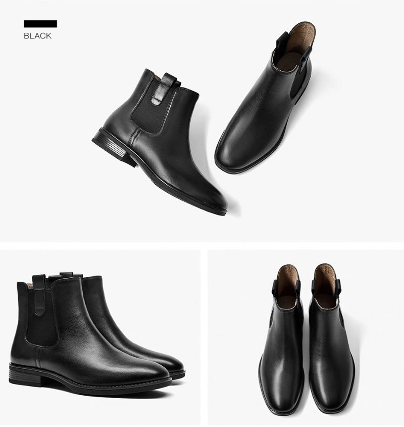 Damskie Buty Kent Z Prawdziwej Skóry W Kolorze Czarnym - Czarny