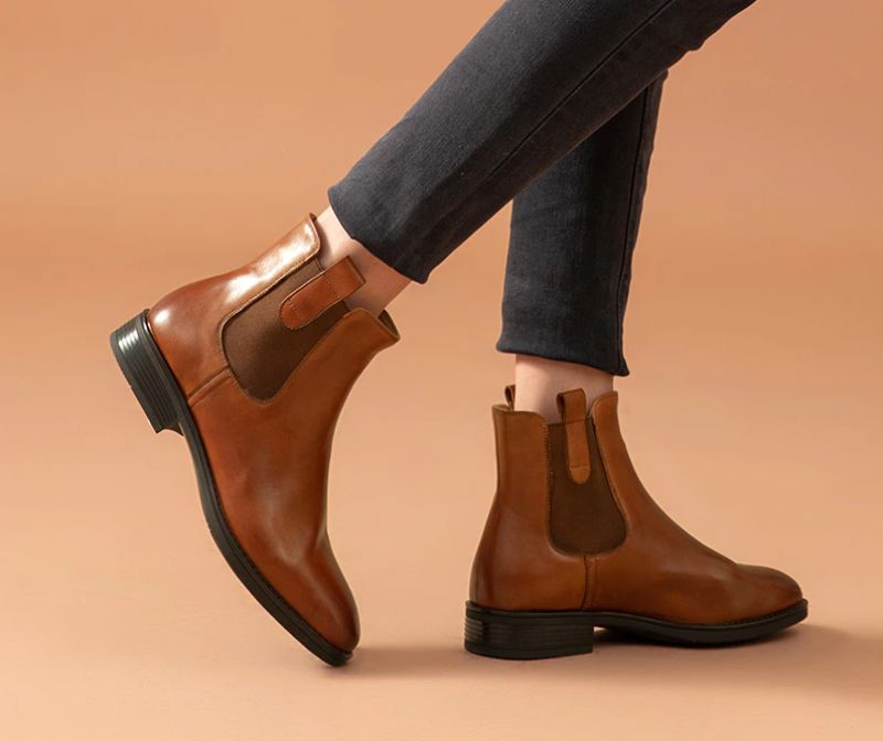 Damskie Buty Kent Z Prawdziwej Skóry W Kolorze Czarnym - Czarny