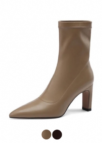 Damskie Buty Ludy Do Kostki Ze Spiczastym Noskiem