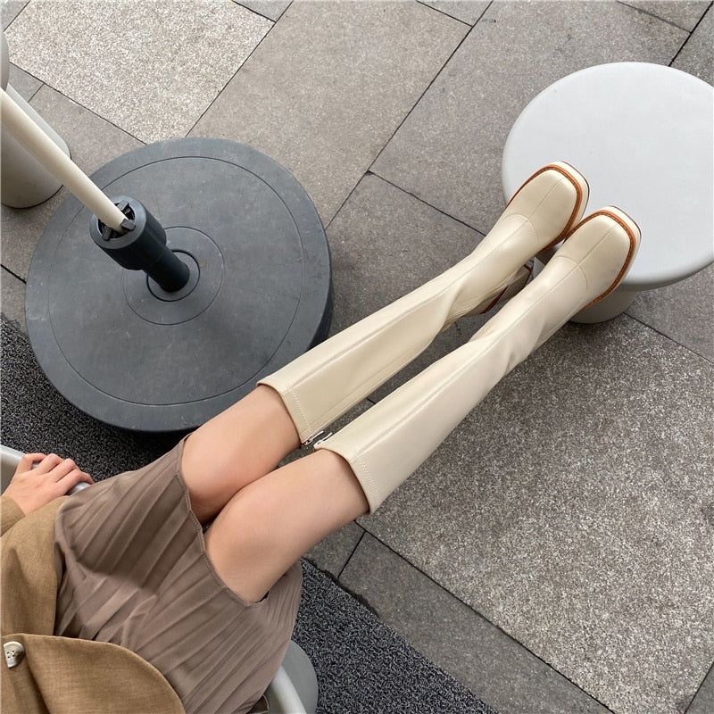 Damskie Buty Sally - Beżowy materiał