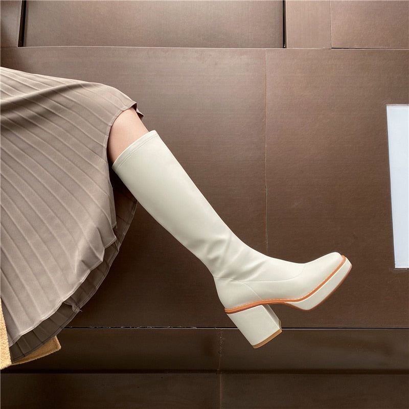 Damskie Buty Sally - Beżowy materiał