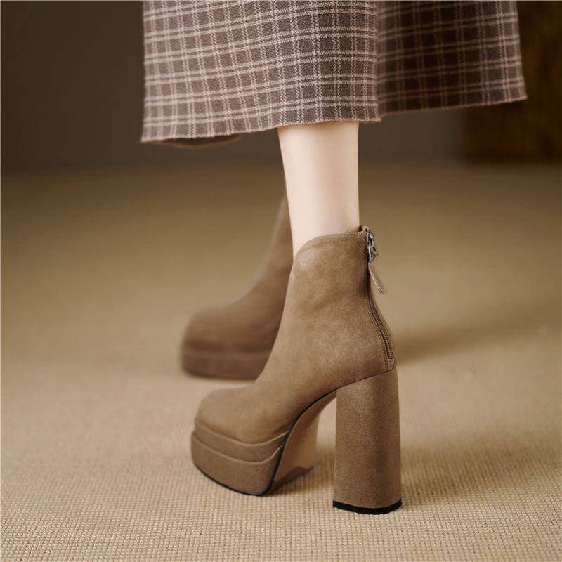 Damskie Buty Saola - Czarny krótki Plusz