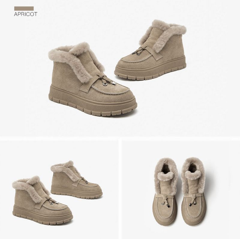 Damskie Buty Śnieżne Alucena - Morelowy