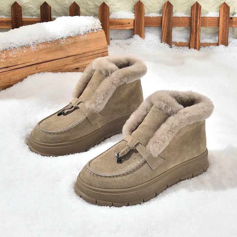Damskie Buty Śnieżne Alucena - Morelowy