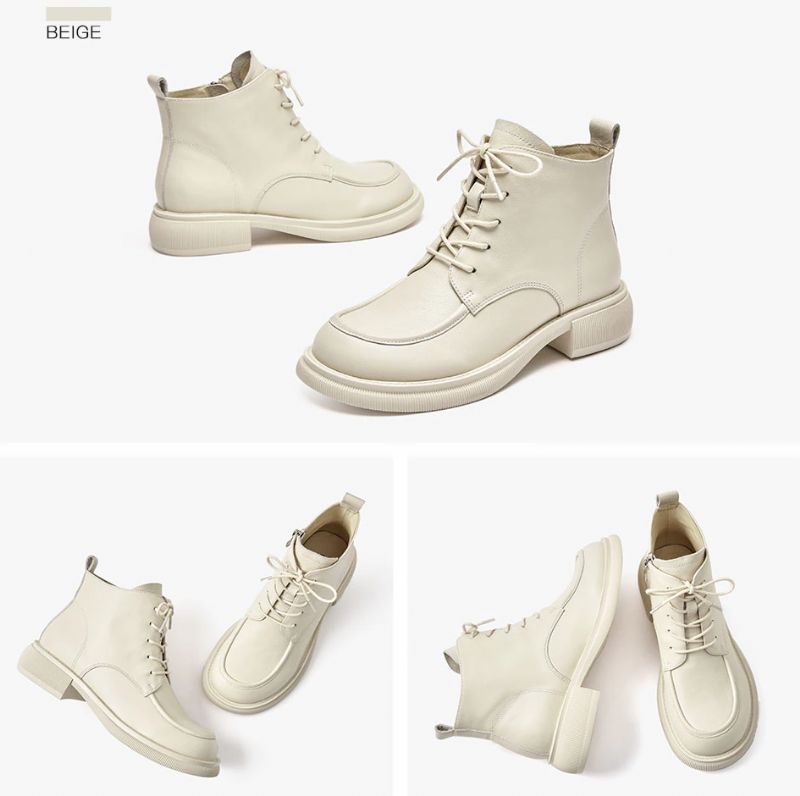 Damskie Buty Skórzane Czarne Denis - Czarny