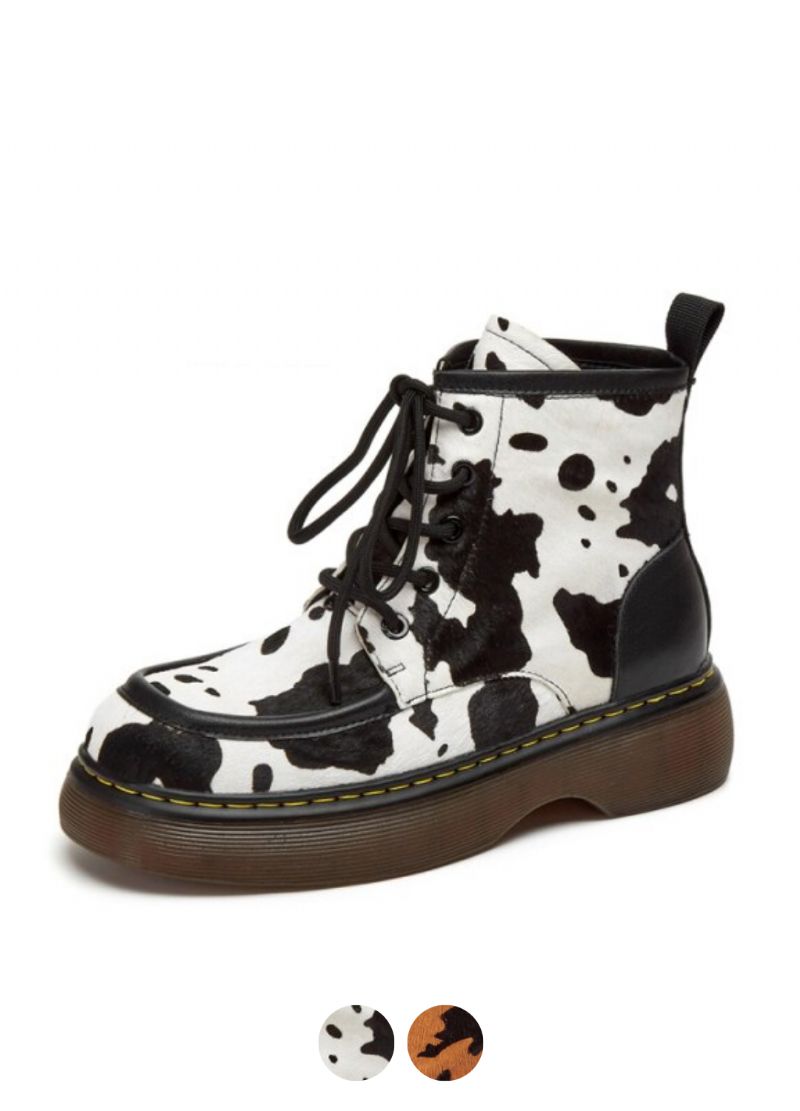 Damskie Buty Sznurowane Galanty W Modzie Do Kostki