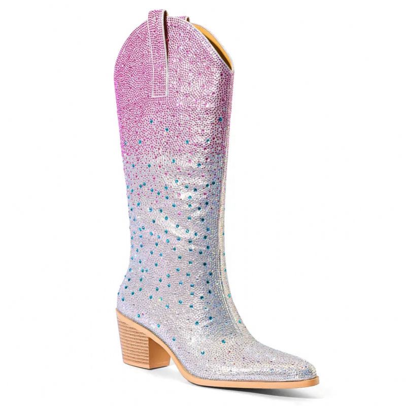 Damskie Buty Westernowe Marilyn - Srebrny