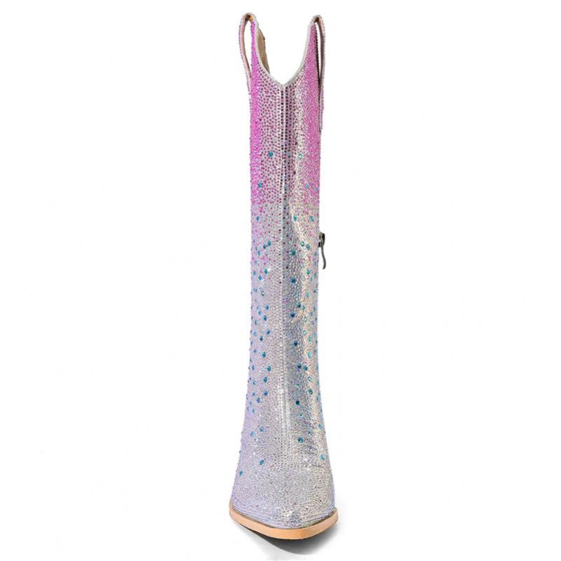 Damskie Buty Westernowe Marilyn - Srebrny