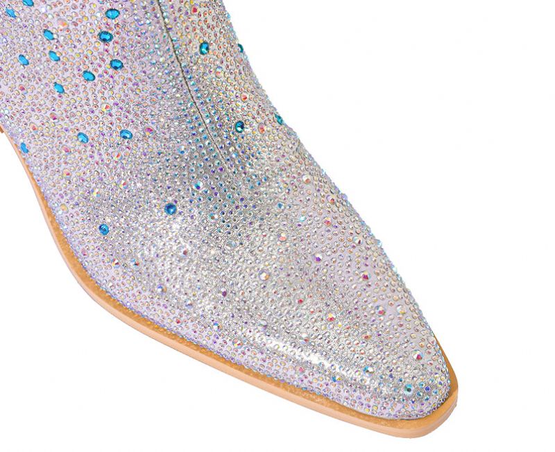 Damskie Buty Westernowe Marilyn - Srebrny