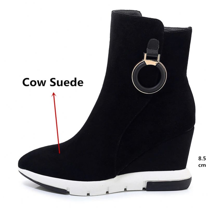 Damskie Buty Zamszowe Erwin - Czarny