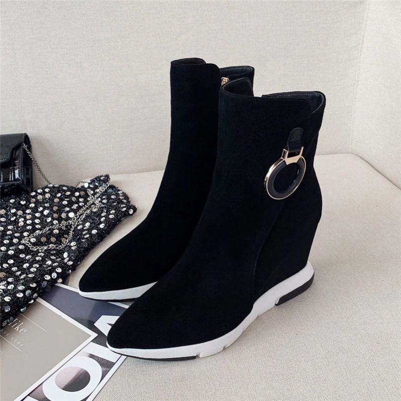 Damskie Buty Zamszowe Erwin - Czarny