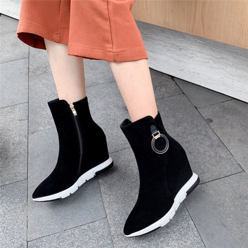 Damskie Buty Zamszowe Erwin - Czarny