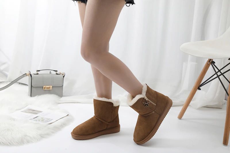 Damskie Buty Zimowe Czarne Morris - Czarny