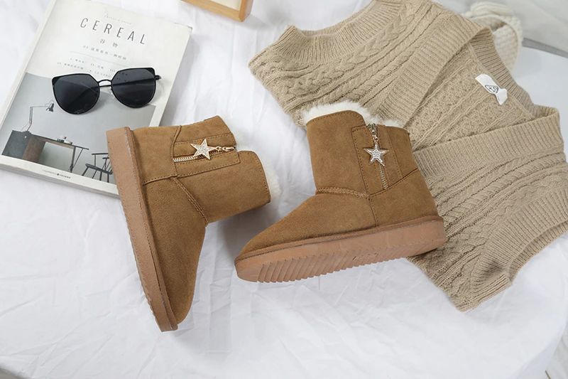 Damskie Buty Zimowe Czarne Morris - Czarny