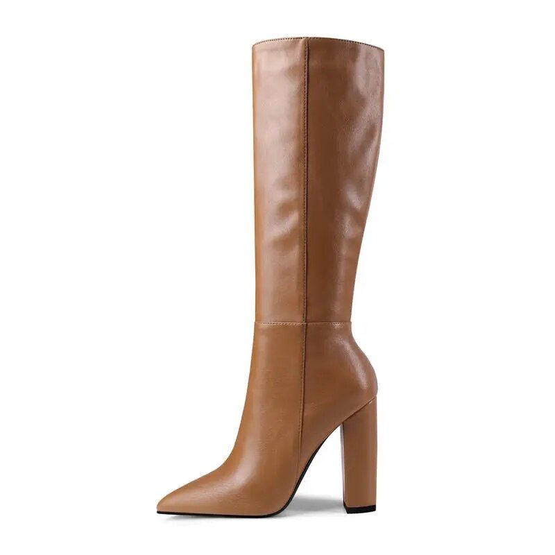 Damskie Buty Zimowe Do Kolan Kalen - Czarny