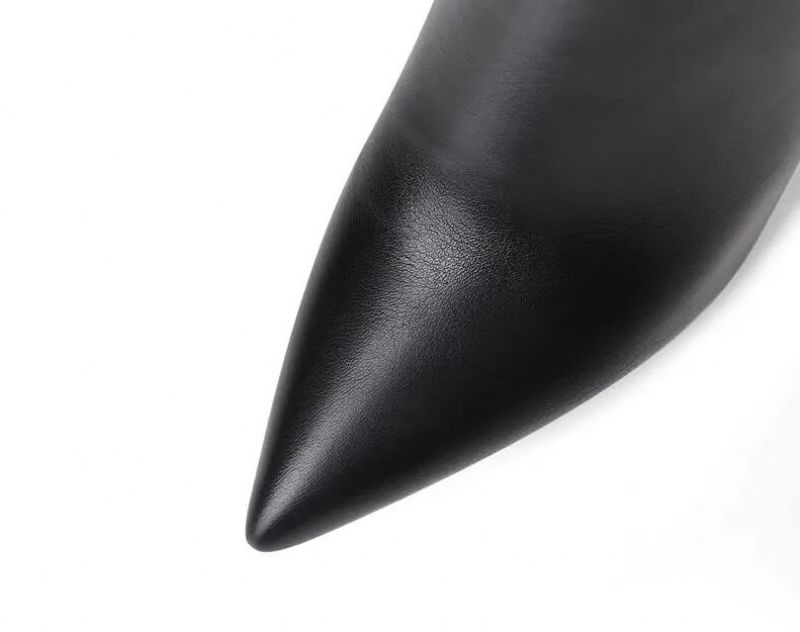 Damskie Buty Zimowe Do Kolan Kalen - Czarny