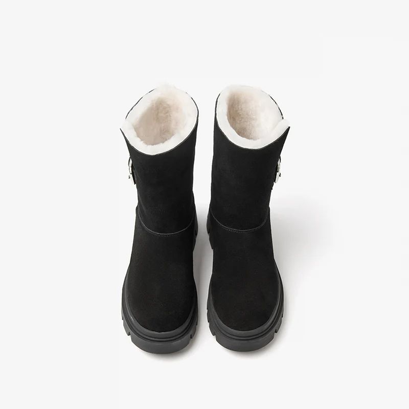 Damskie Ciepłe Buty Śnieżne Malena - Khaki