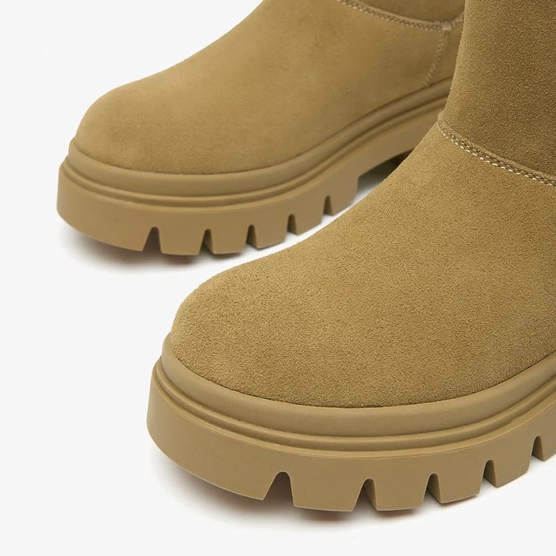 Damskie Ciepłe Buty Śnieżne Malena - Khaki