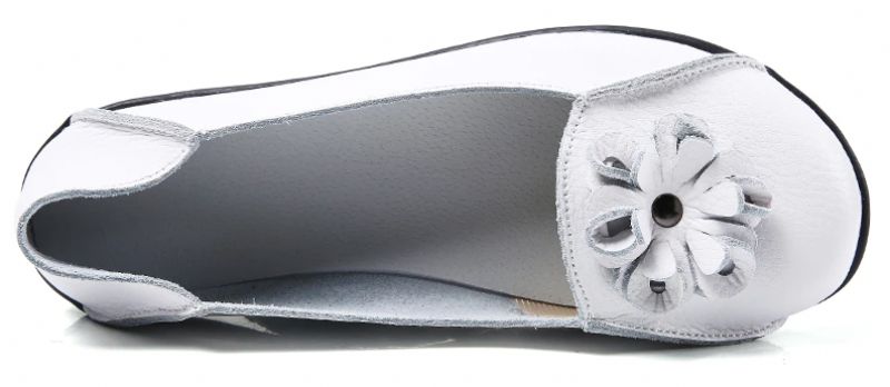 Damskie Codzienne Płaskie Buty Piery - Biały